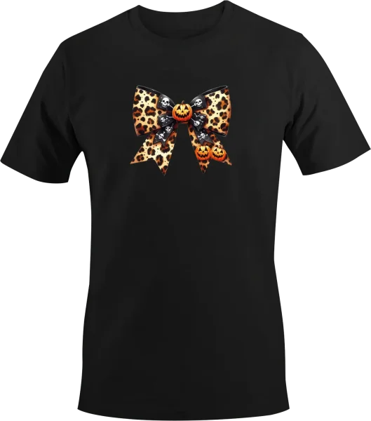 Halloween - Schleife mit Leopardmuster